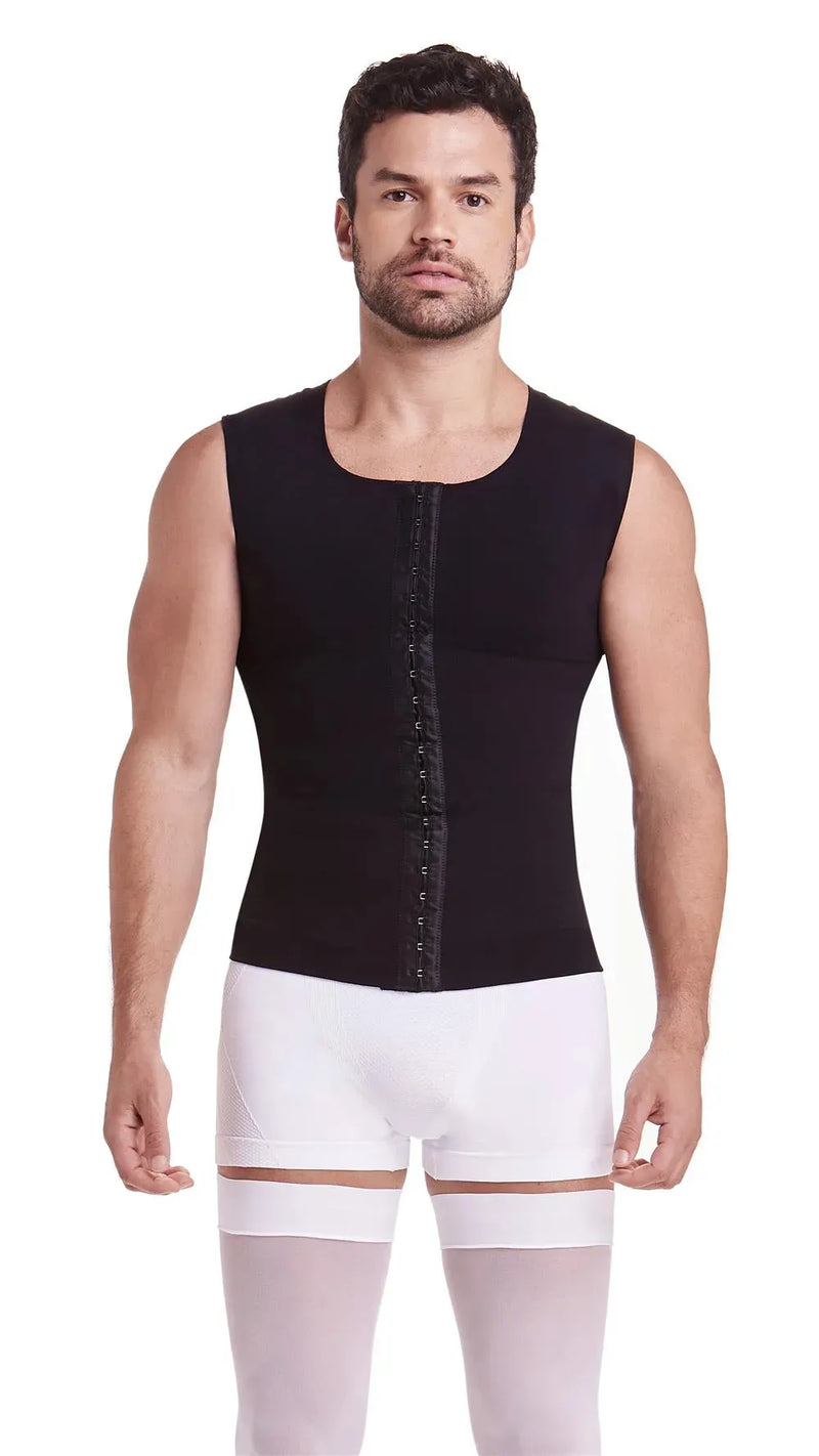 COLETE PÓS CIRURICO UNISSEX 27%ELASTANO 73%POLIAMIDA PRETO / BEGE (PLIE)