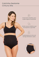 CALCINHA MATERNITY GESTANTE CINTURA ALTA 050040