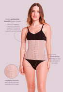 CORSET MODELADOR COM BARBATANA ALTA COMPRESSAO AFINA A CINTURA 050327