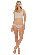 SOUTIEN COM REGULAGEM NAS ALÇAS ALTA COMPRESSÃO PRETO / BEGE (PLIE)